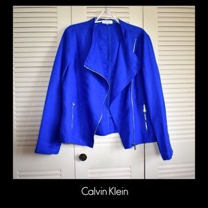Calvin Klein Linen Biker Jacket